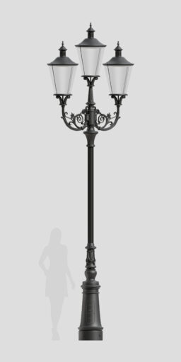 Zdobiona, dwuramienna latarnia B3A/03