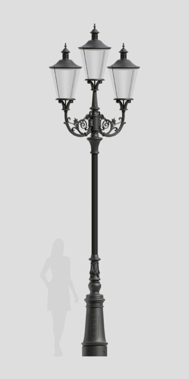 Zdobiona, dwuramienna latarnia B3A/03