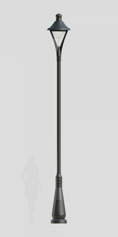 Nowoczesna latarnia WL3, wykonana z odlewu aluminiowego na bazie stali