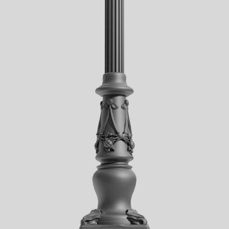 Baza słupa A6 bez ozdobnych liści.