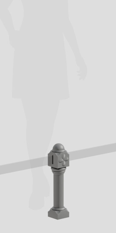 Płotek zbudowany w oparcu o element S9