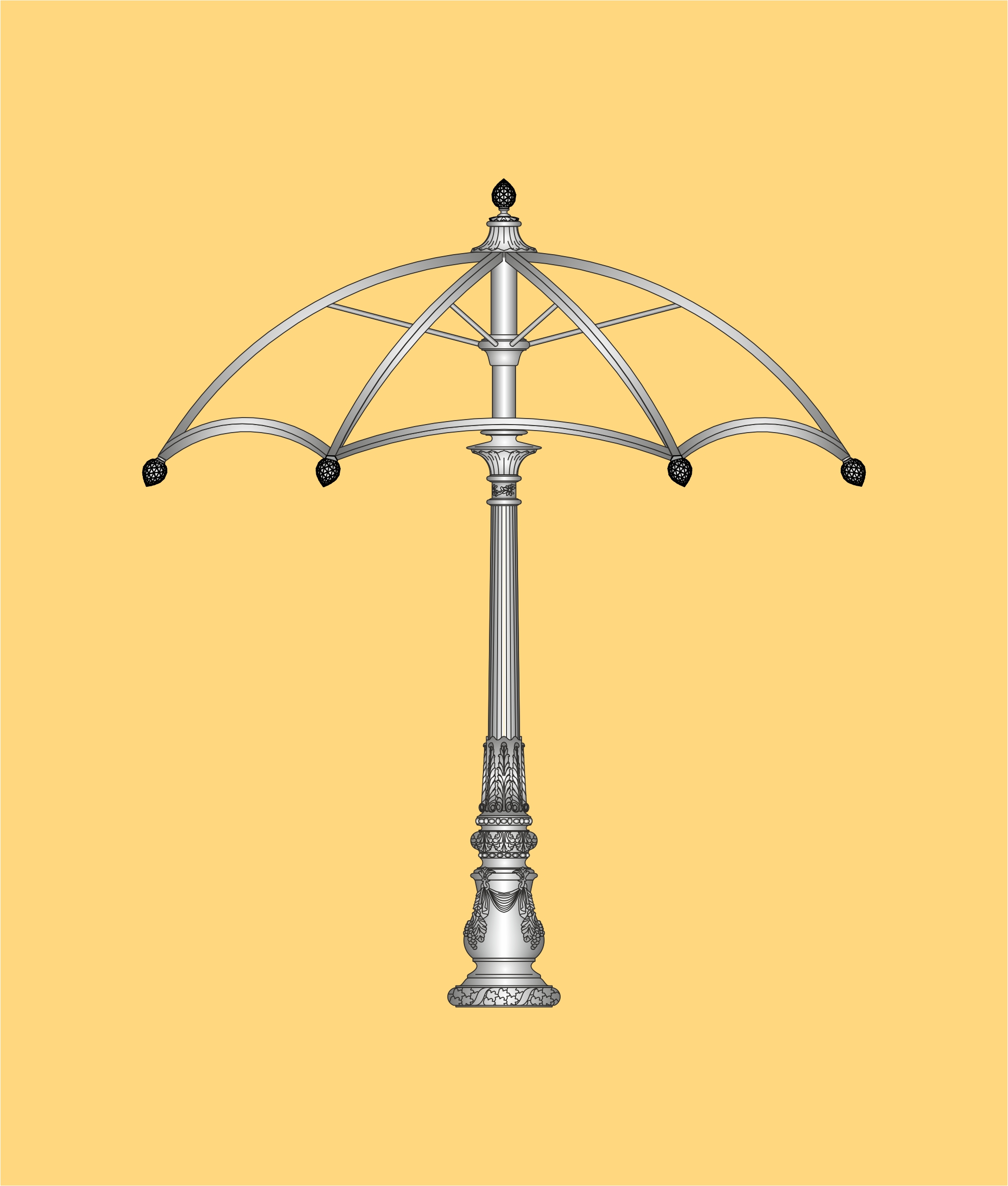 ekskluzywna altana, parasol ogrodowy, parasol ozdobny