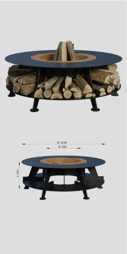 Fire Pits Aero120/2 detailed view