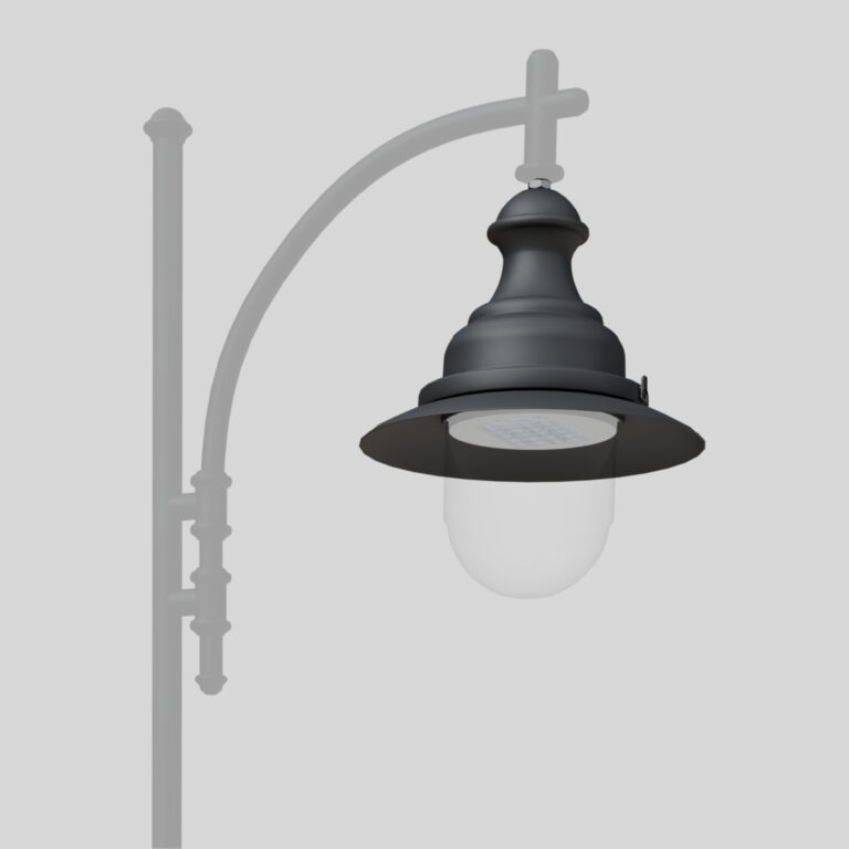 Oprawa oświetleniowa 04 Aries A, dobrze sprawująca się przy wysokich latarniach ulicznych
